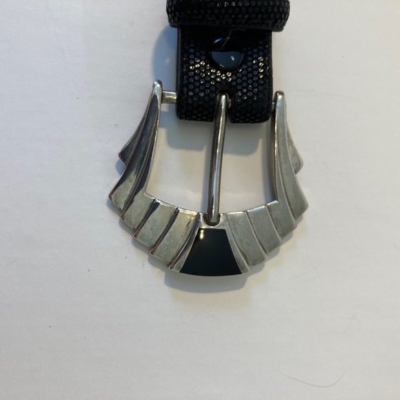 Judith Jack belt with sterling silver and onyx art deco buckle. Waist size 28 main image 11